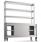 NordStar 1800mm Wide Pass Through Hot Cupboard With 3 Tier Heated Gantry