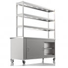 NordStar 1800mm Wide Pass Through Hot Cupboard With 3 Tier Heated Gantry