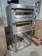 Cuppone Tiziano Italian Twin Deck Commercial Pizza Oven With GN Racking Stand
