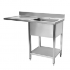 Stainless Steel Dishwasher Sink 1200x600mm - Left Hand Drainer