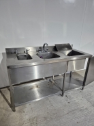 1600mm Wide Solid Welded Stainless Steel Double / Triple Bowl Sink
