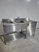 1600mm Wide Solid Welded Stainless Steel Double / Triple Bowl Sink