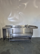 Stainless Steel Cocktail Bar Station Sink With Insulated Ice Well & Storage
