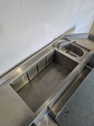 Stainless Steel Cocktail Bar Station Sink With Insulated Ice Well & Storage