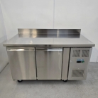 New Polar U-Series Double Door Counter Bench Freezer with Upstand 282Ltr
