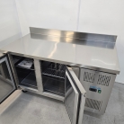 New Polar U-Series Double Door Counter Bench Freezer with Upstand 282Ltr