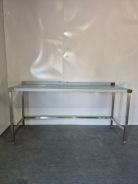 New Solid Welded 2100mm Stainless Steel Wall Table With Void Under