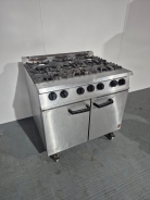 Falcon Dominator 6 Burner Natural Gas Range Oven On Castors
