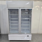 New Polar G-Series Upright Double 2 Glass Door Display Fridge With Light Box
